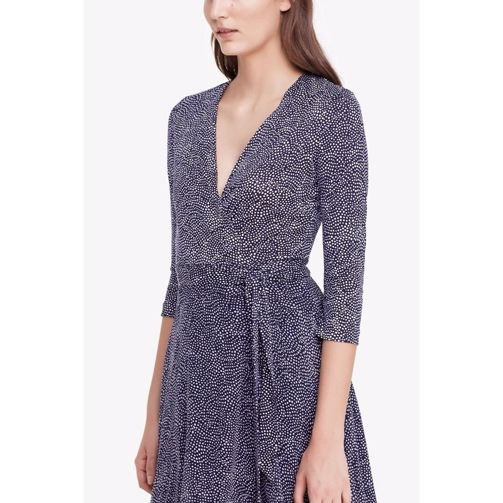 Diane Von Furstenberg Irina Wrap Chiffon Mini Dress 8 - Picture 3 of 13
